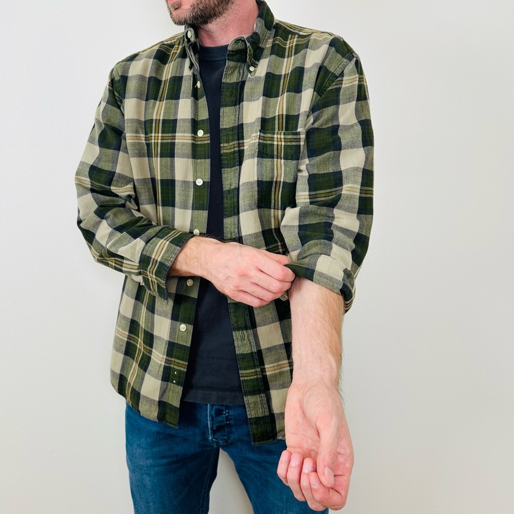 Britches Outdoor Oxford Shirt Plaid Button Down Cotton Casual